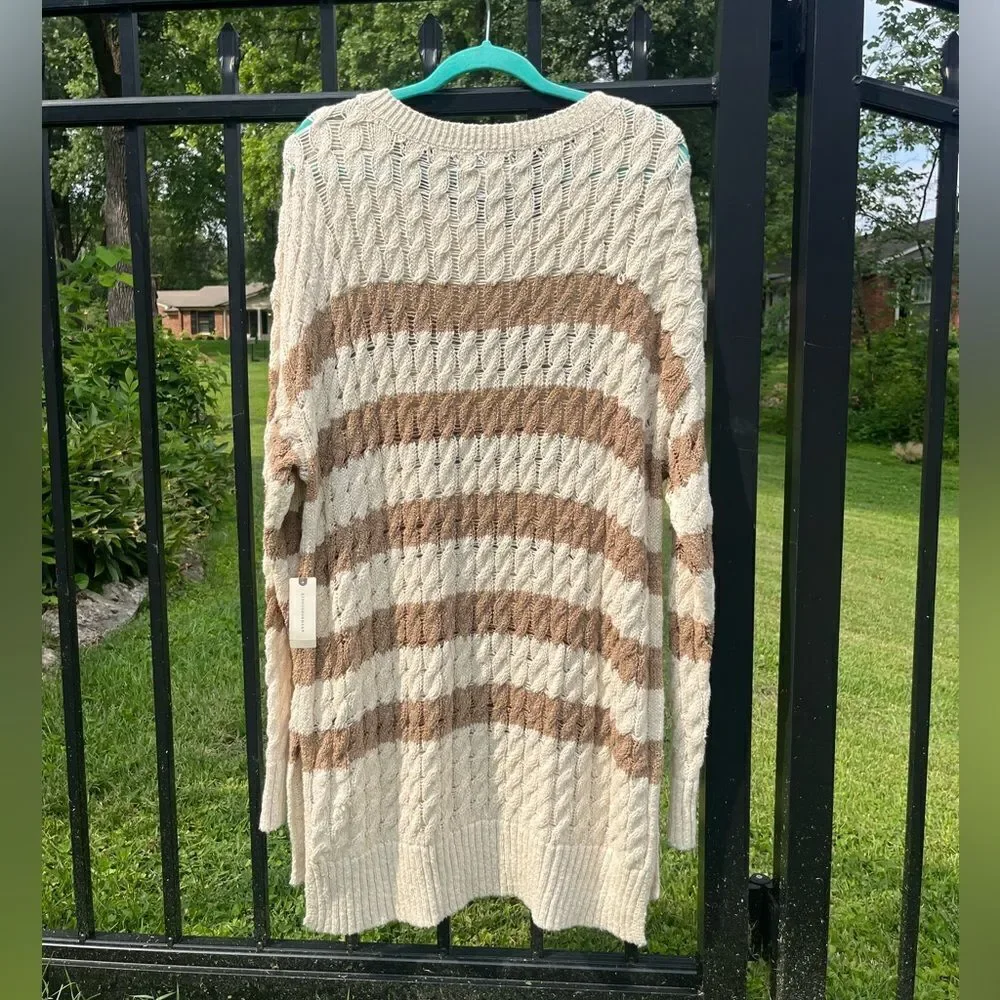 Anthropologie Pilcro Longline Stitch Sweater NWT